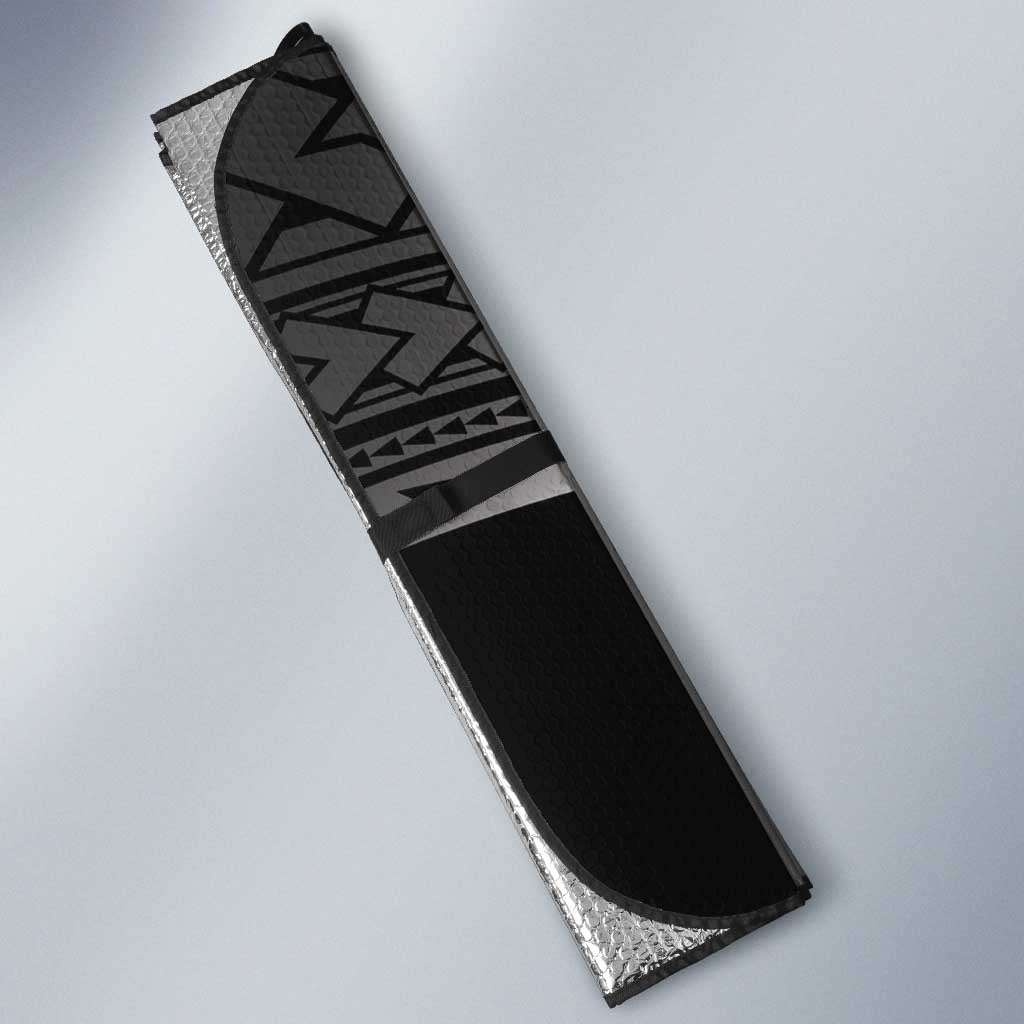 Vanuatu Proud to be Ni-van Personalised Auto Sun Shade with Mutis En Atan Patterns - Polynesian Pride