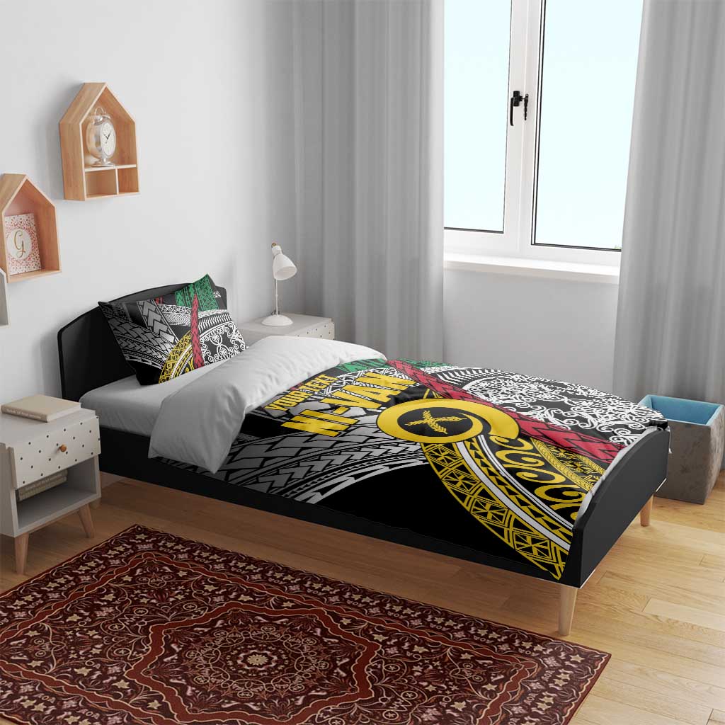 Vanuatu Proud to be Ni-van Personalised Bedding Set with Mutis En Atan Patterns