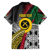 Vanuatu Proud to be Ni-van Personalised Family Matching Short Sleeve Bodycon Dress and Hawaiian Shirt with Mutis En Atan Patterns LT9 - Polynesian Pride