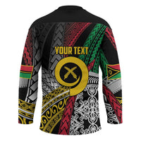 Vanuatu Proud to be Ni-van Personalised Hockey Jersey with Mutis En Atan Patterns - Polynesian Pride