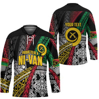 Vanuatu Proud to be Ni-van Personalised Hockey Jersey with Mutis En Atan Patterns - Polynesian Pride