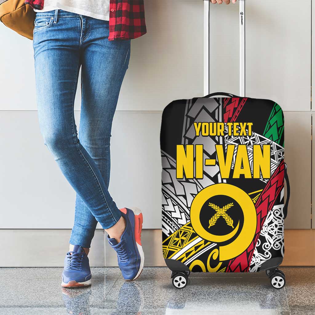 Vanuatu Proud to be Ni-van Personalised Luggage Cover with Mutis En Atan Patterns