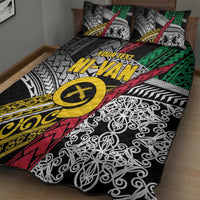 Vanuatu Proud to be Ni-van Personalised Quilt Bed Set with Mutis En Atan Patterns