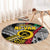 Vanuatu Proud to be Ni-van Personalised Round Carpet with Mutis En Atan Patterns