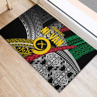Vanuatu Proud to be Ni-van Personalised Rubber Doormat with Mutis En Atan Patterns