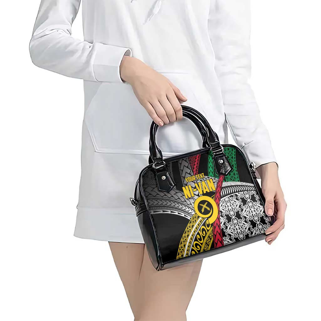Vanuatu Proud to be Ni-van Personalised Shoulder Handbag with Mutis En Atan Patterns