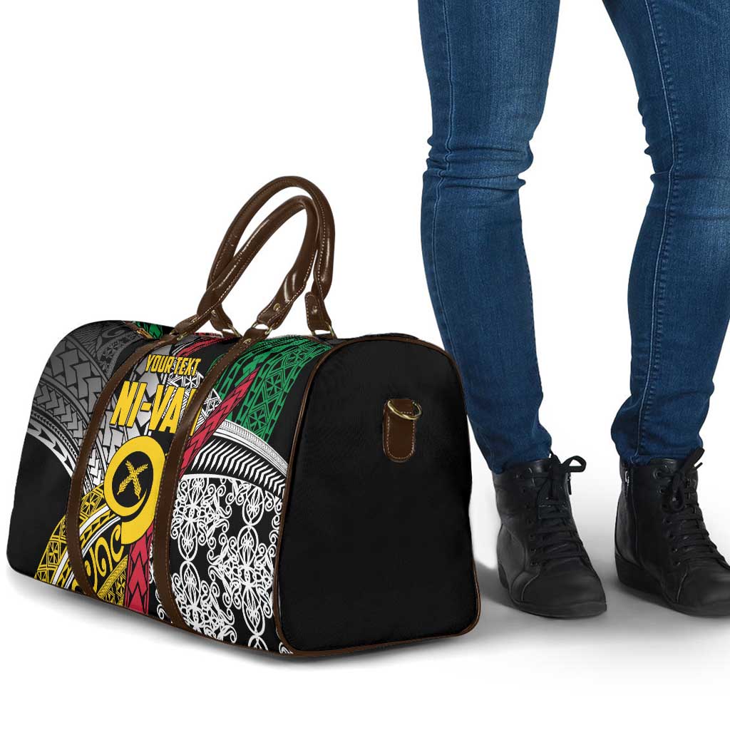 Vanuatu Proud to be Ni-van Personalised Travel Bag with Mutis En Atan Patterns - Polynesian Pride