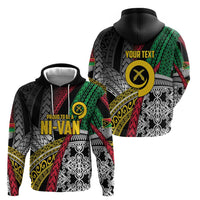 Vanuatu Proud to be Ni-van Personalised Zip Hoodie with Mutis En Atan Patterns