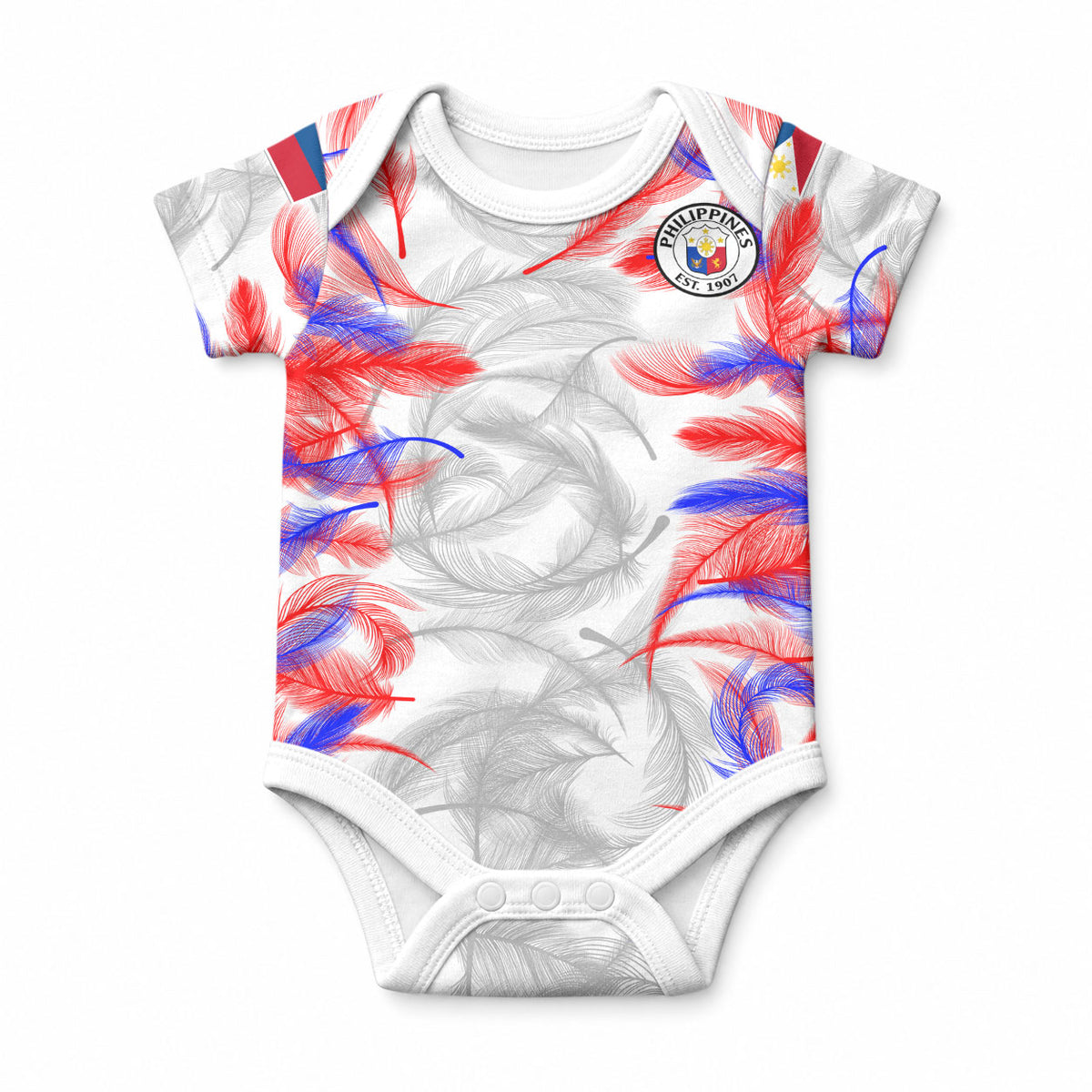 2023 Philippines Azkals Football Baby Onesie Pilipinas Be Unique LT9 White - Polynesian Pride
