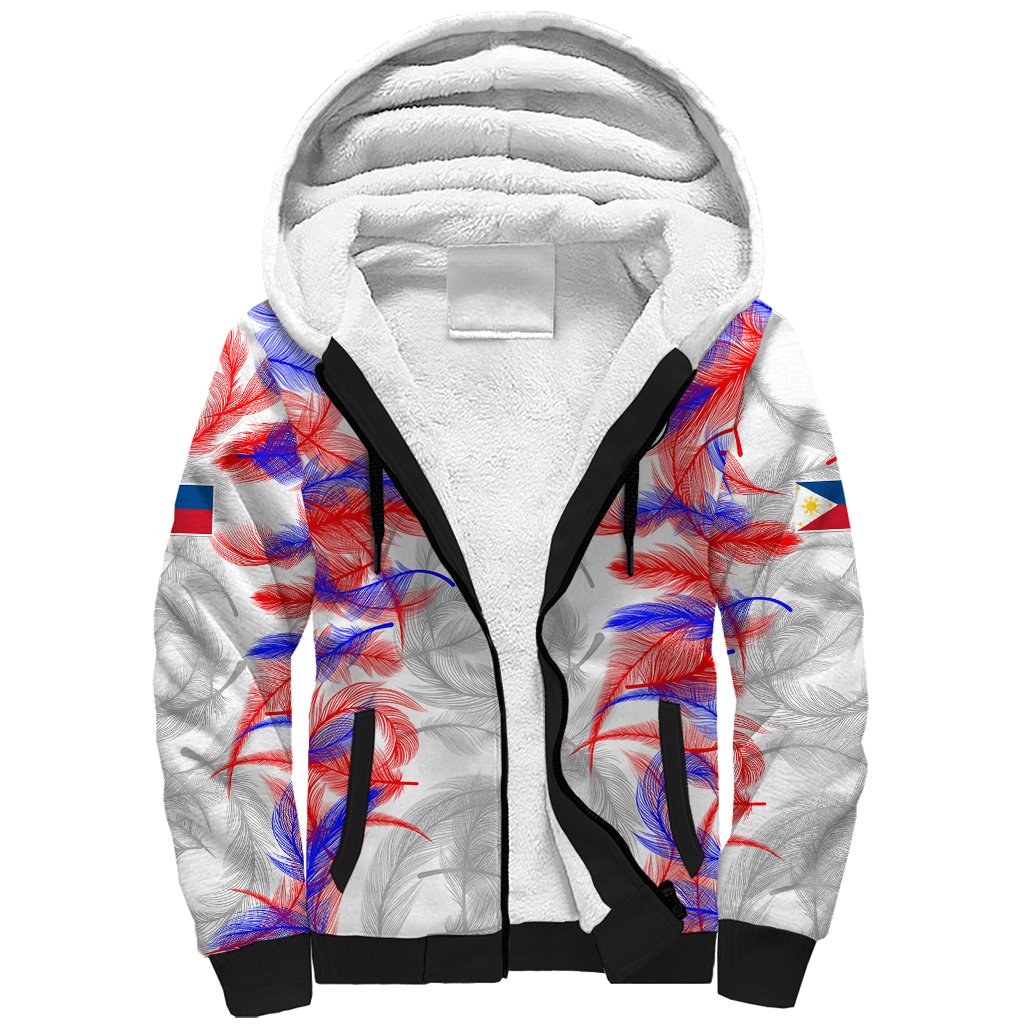 2023 Philippines Anzkals Football Sherpa Hoodie Pilipinas Be Unique LT9 Unisex White - Polynesian Pride