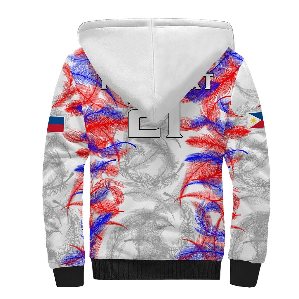 (Custom Text And Number) 2023 Philippines Anzkals Football Sherpa Hoodie Pilipinas Be Unique LT9 - Polynesian Pride