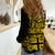 Fiji Islands Women Casual Shirt Coat of Arms Fijian Flower Polynesian Pattern - Yellow LT9 - Polynesian Pride