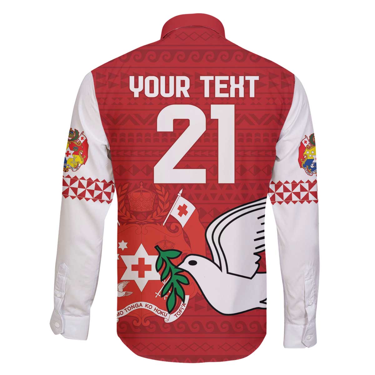 Custom Tonga Rugby Family Matching Off The Shoulder Long Sleeve Dress and Hawaiian Shirt Mate Maa Kupesi Style LT9 - Polynesian Pride