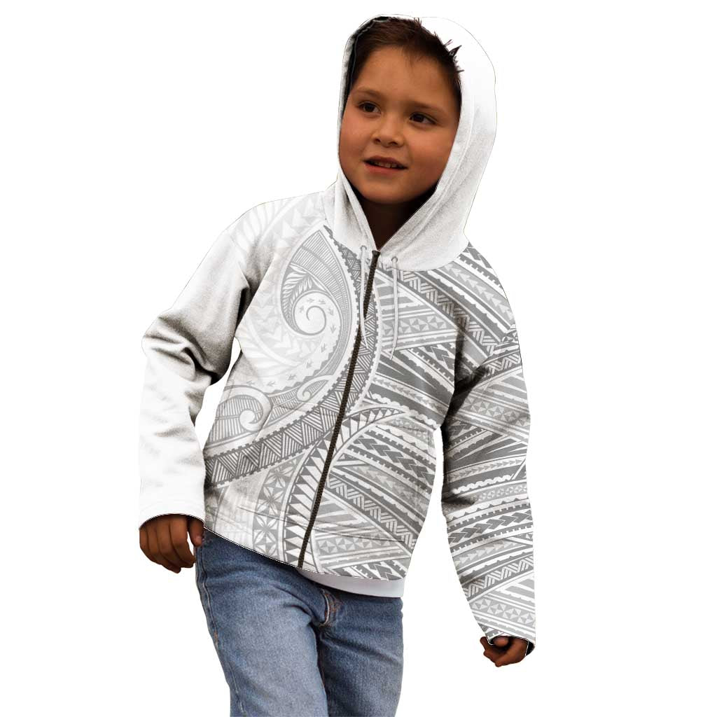 American Samoa White Sunday Kid Hoodie Polynesian Lotu Tamaiti LT9 - Polynesian Pride