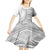 American Samoa White Sunday Kid Short Sleeve Dress Polynesian Lotu Tamaiti - Polynesian Pride