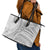 American Samoa White Sunday Leather Tote Bag Polynesian Lotu Tamaiti - Polynesian Pride