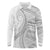 American Samoa White Sunday Long Sleeve Polo Shirt Polynesian Lotu Tamaiti - Polynesian Pride