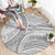 American Samoa White Sunday Round Carpet Polynesian Lotu Tamaiti - Polynesian Pride