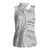American Samoa White Sunday Women Sleeveless Polo Shirt Polynesian Lotu Tamaiti - Polynesian Pride