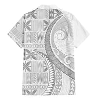 Niue White Sunday Family Matching Mermaid Dress and Hawaiian Shirt Niuean Lotu Tamaiti Hiapo Pattern LT9 - Polynesian Pride