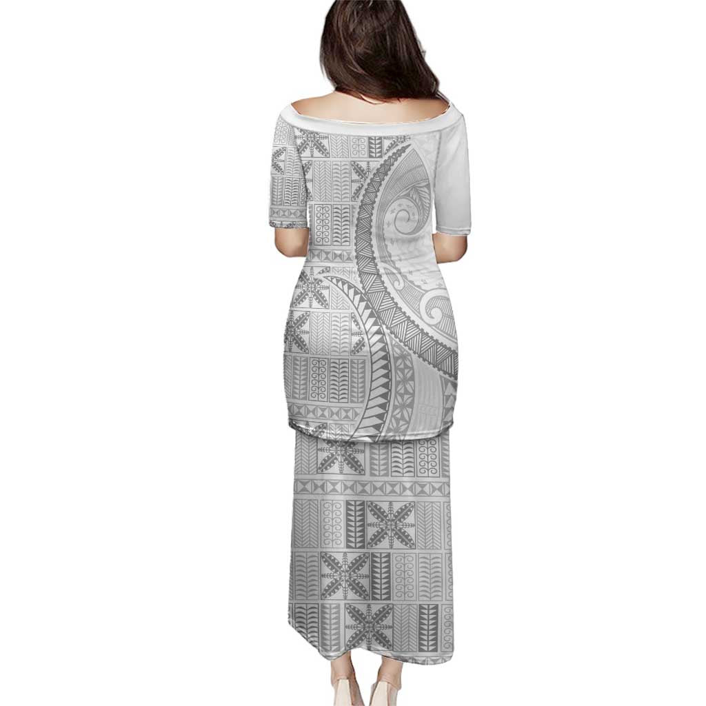 Niue White Sunday Family Matching Puletasi and Hawaiian Shirt Niuean Lotu Tamaiti Hiapo Pattern LT9 - Polynesian Pride
