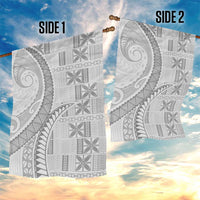 Niue White Sunday Garden Flag Niuean Lotu Tamaiti Hiapo Pattern LT9 - Polynesian Pride