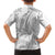 Niue White Sunday Kid Hawaiian Shirt Niuean Lotu Tamaiti Hiapo Pattern - Polynesian Pride
