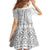 Polynesian White Sunday Family Matching Off The Shoulder Long Sleeve Dress and Hawaiian Shirt Lotu Tamaiti Melanesian Pattern - Polynesian Pride