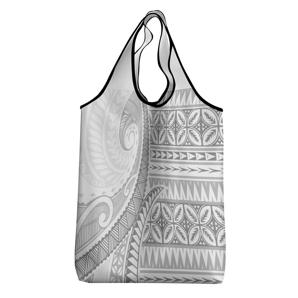Polynesian White Sunday Grocery Bag Lotu Tamaiti Melanesian Pattern LT9 - Polynesian Pride