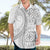 Polynesian White Sunday Hawaiian Shirt Lotu Tamaiti Melanesian Pattern - Polynesian Pride