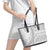 Polynesian White Sunday Leather Tote Bag Lotu Tamaiti Melanesian Pattern - Polynesian Pride