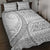 Polynesian White Sunday Quilt Bed Set Lotu Tamaiti Melanesian Pattern - Polynesian Pride