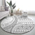 Polynesian White Sunday Round Carpet Lotu Tamaiti Melanesian Pattern - Polynesian Pride