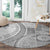 Samoa Siapo White Sunday Round Carpet Lotu Tamaiti Polynesian White Pattern - Polynesian Pride