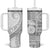 Samoa Siapo White Sunday Tumbler With Handle Lotu Tamaiti Polynesian White Pattern - Polynesian Pride