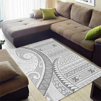 Tokelau White Sunday Area Rug Lotu Tamaiti Ngatu Tokelau Feletoa Manulua LT9 - Polynesian Pride