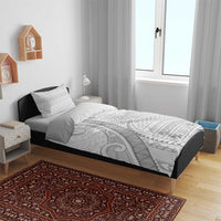 Tokelau White Sunday Bedding Set Lotu Tamaiti Ngatu Tokelau Feletoa Manulua - Polynesian Pride