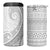 Tokelau White Sunday 4 in 1 Can Cooler Tumbler Lotu Tamaiti Ngatu Tokelau Feletoa Manulua - Polynesian Pride