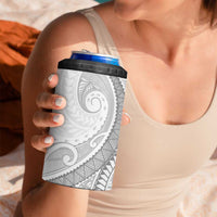 Tokelau White Sunday 4 in 1 Can Cooler Tumbler Lotu Tamaiti Ngatu Tokelau Feletoa Manulua - Polynesian Pride