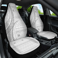 Tokelau White Sunday Car Seat Cover Lotu Tamaiti Ngatu Tokelau Feletoa Manulua LT9 One Size White - Polynesian Pride