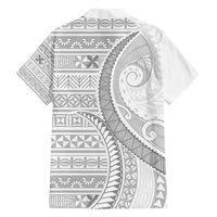 Tokelau White Sunday Family Matching Tank Maxi Dress and Hawaiian Shirt Lotu Tamaiti Ngatu Tokelau Feletoa Manulua LT9 - Polynesian Pride