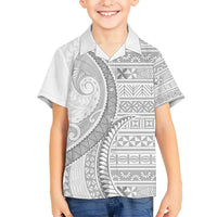 Tokelau White Sunday Hawaiian Shirt Lotu Tamaiti Ngatu Tokelau Feletoa Manulua LT9 - Polynesian Pride