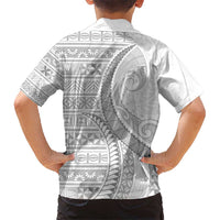 Tokelau White Sunday Hawaiian Shirt Lotu Tamaiti Ngatu Tokelau Feletoa Manulua LT9 - Polynesian Pride