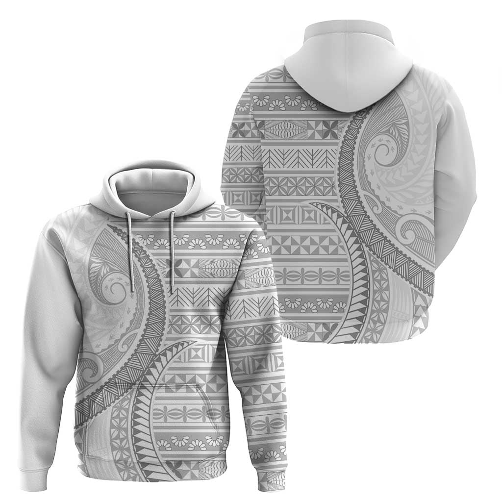 Tokelau White Sunday Hoodie Lotu Tamaiti Ngatu Tokelau Feletoa Manulua LT9 - Polynesian Pride