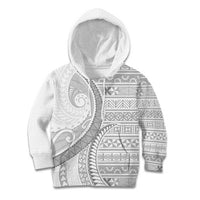 Tokelau White Sunday Kid Hoodie Lotu Tamaiti Ngatu Tokelau Feletoa Manulua LT9 Hoodie White - Polynesian Pride