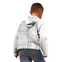 Tokelau White Sunday Kid Hoodie Lotu Tamaiti Ngatu Tokelau Feletoa Manulua LT9 - Polynesian Pride
