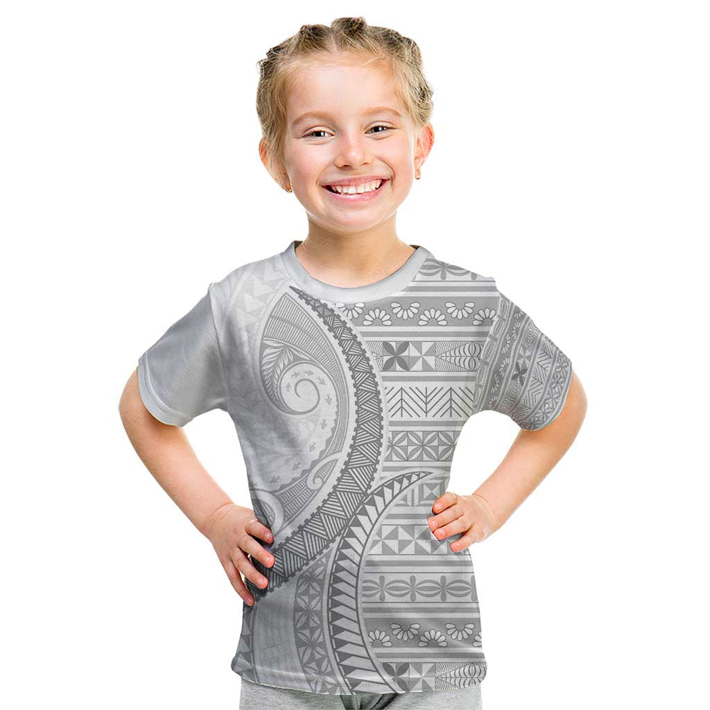 Tokelau White Sunday Kid T Shirt Lotu Tamaiti Ngatu Tokelau Feletoa Manulua LT9 White - Polynesian Pride