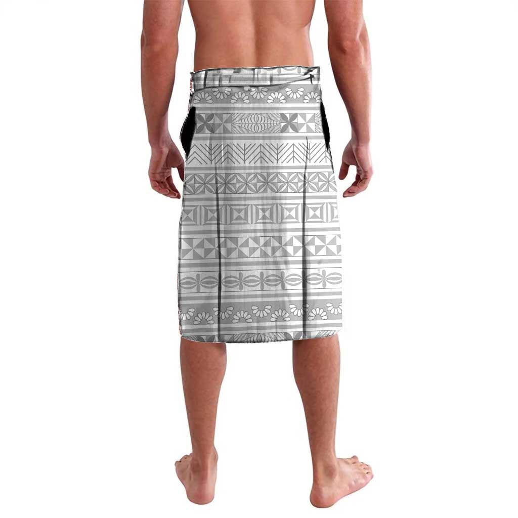 Tokelau White Sunday Lavalava Lotu Tamaiti Ngatu Tokelau Feletoa Manulua - Polynesian Pride