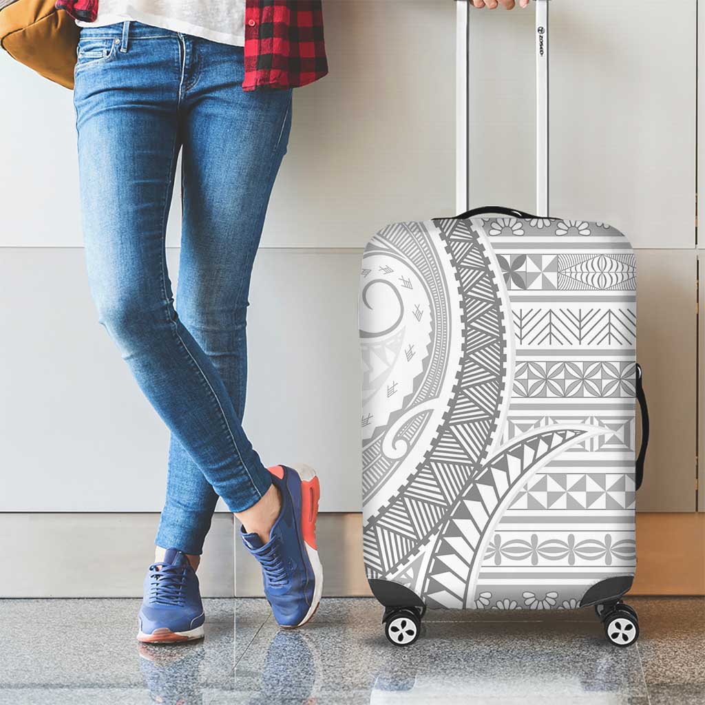 Tokelau White Sunday Luggage Cover Lotu Tamaiti Ngatu Tokelau Feletoa Manulua LT9 - Polynesian Pride
