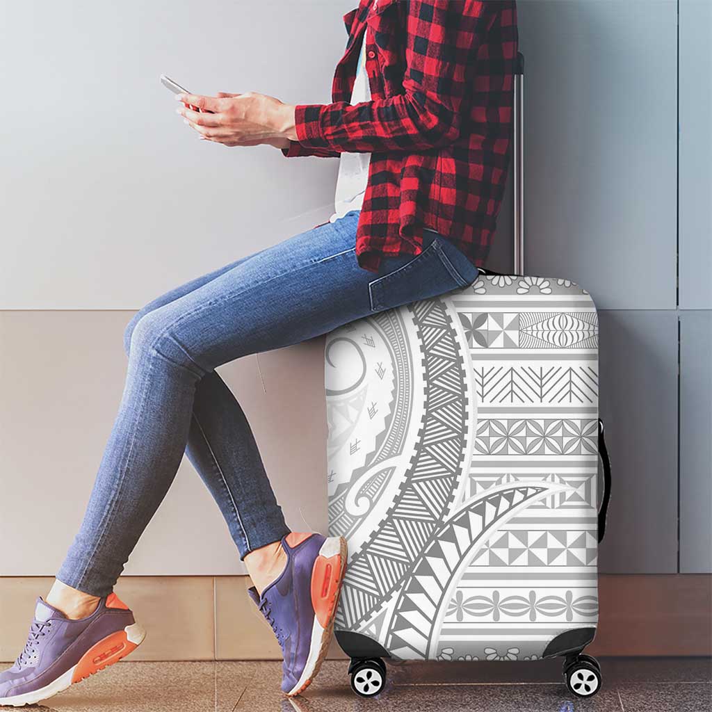 Tokelau White Sunday Luggage Cover Lotu Tamaiti Ngatu Tokelau Feletoa Manulua LT9 - Polynesian Pride